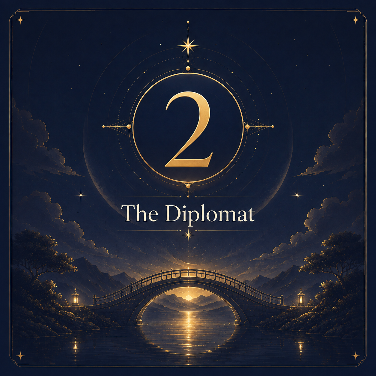 Life Path Number 2 illustrated card