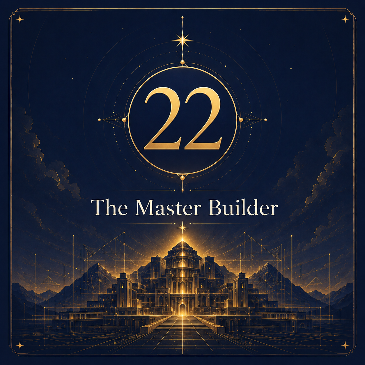 Life Path Number 22 illustrated card