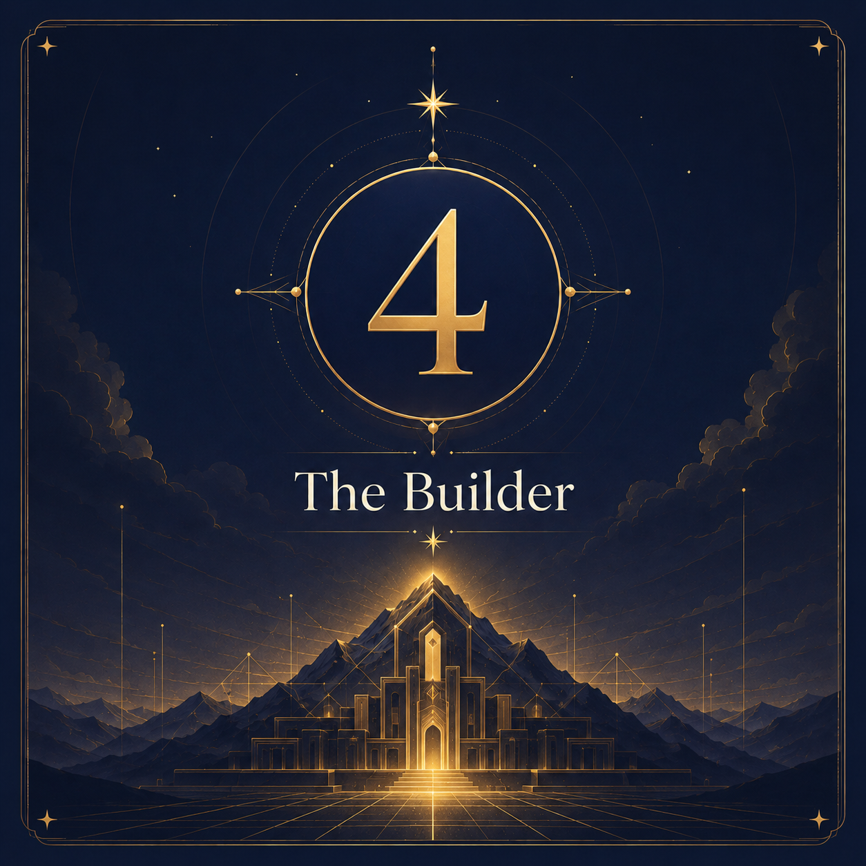 Life Path Number 4 illustrated card